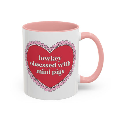 Lowkey Obsessed with Mini Pigs Coffee Mug