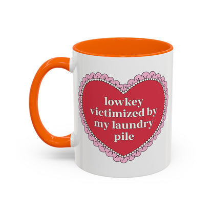 Lowkey Victimized by My Laundry Pile Coffee Mug