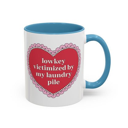 Lowkey Victimized by My Laundry Pile Coffee Mug
