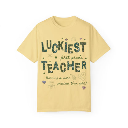 Luckiest First Grade Teacher Tee
