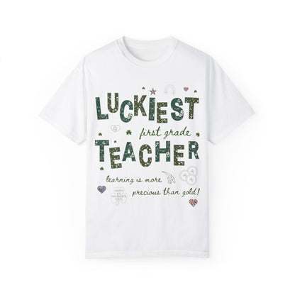 Luckiest First Grade Teacher Tee
