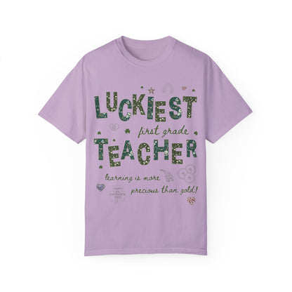 Luckiest First Grade Teacher Tee