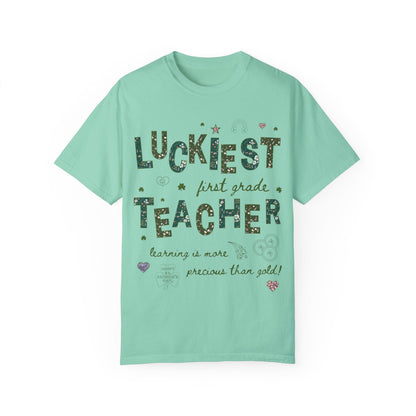 Luckiest First Grade Teacher Tee
