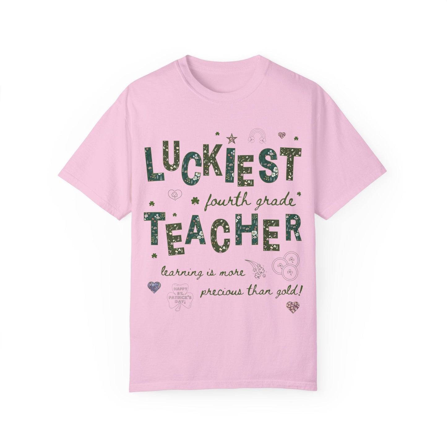 Luckiest Fourth Grade Teacher Tee Shirt