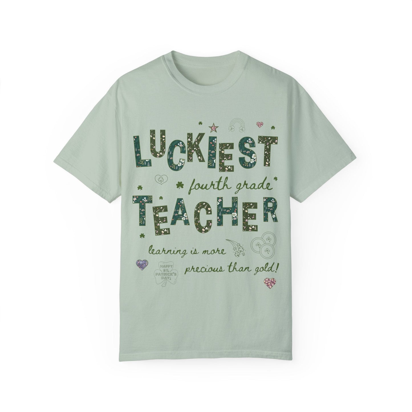 Luckiest Fourth Grade Teacher Tee Shirt