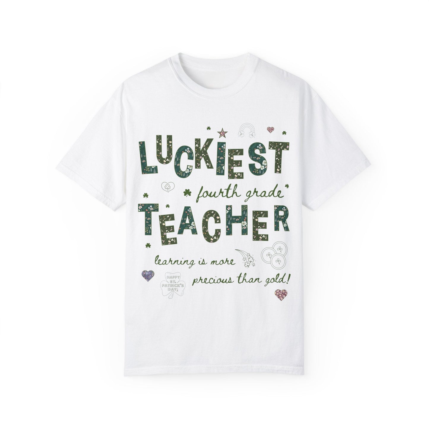 Luckiest Fourth Grade Teacher Tee Shirt