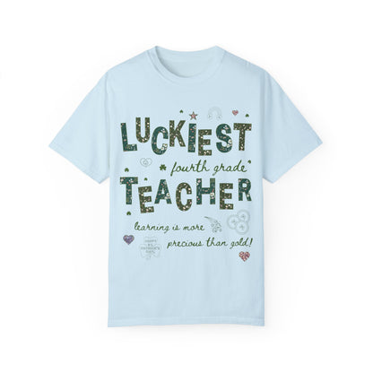 Luckiest Fourth Grade Teacher Tee Shirt