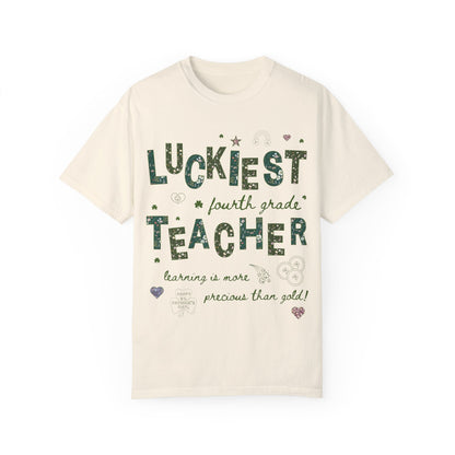 Luckiest Fourth Grade Teacher Tee Shirt