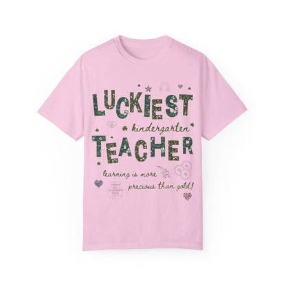 Luckiest Kindergarten Teacher Tee Shirt
