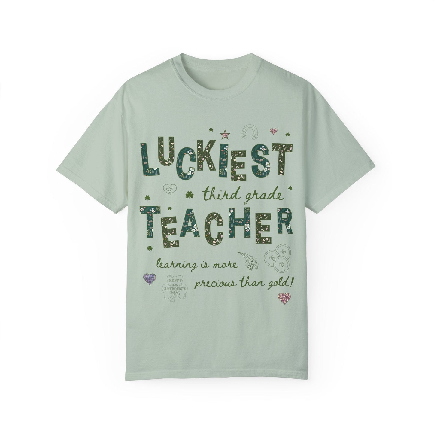 Luckiest Third Grade Teacher Tee Shirt