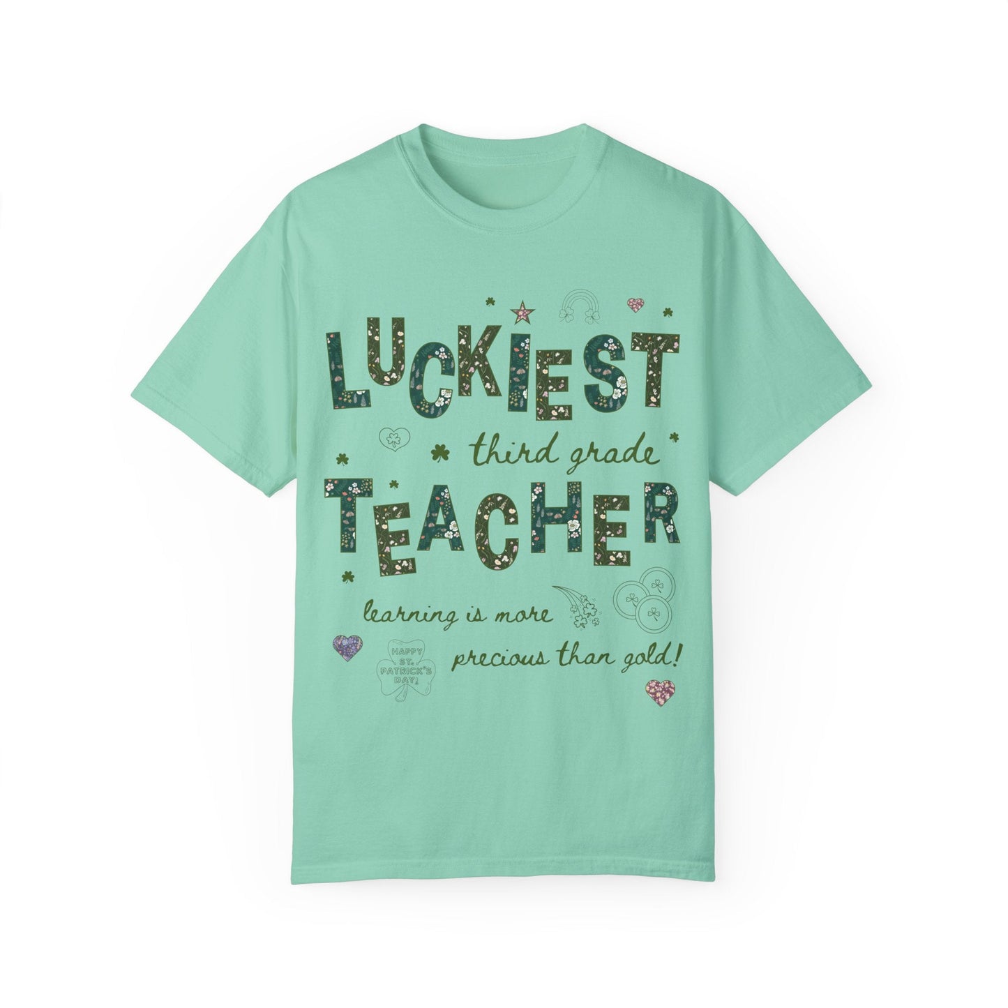 Luckiest Third Grade Teacher Tee Shirt
