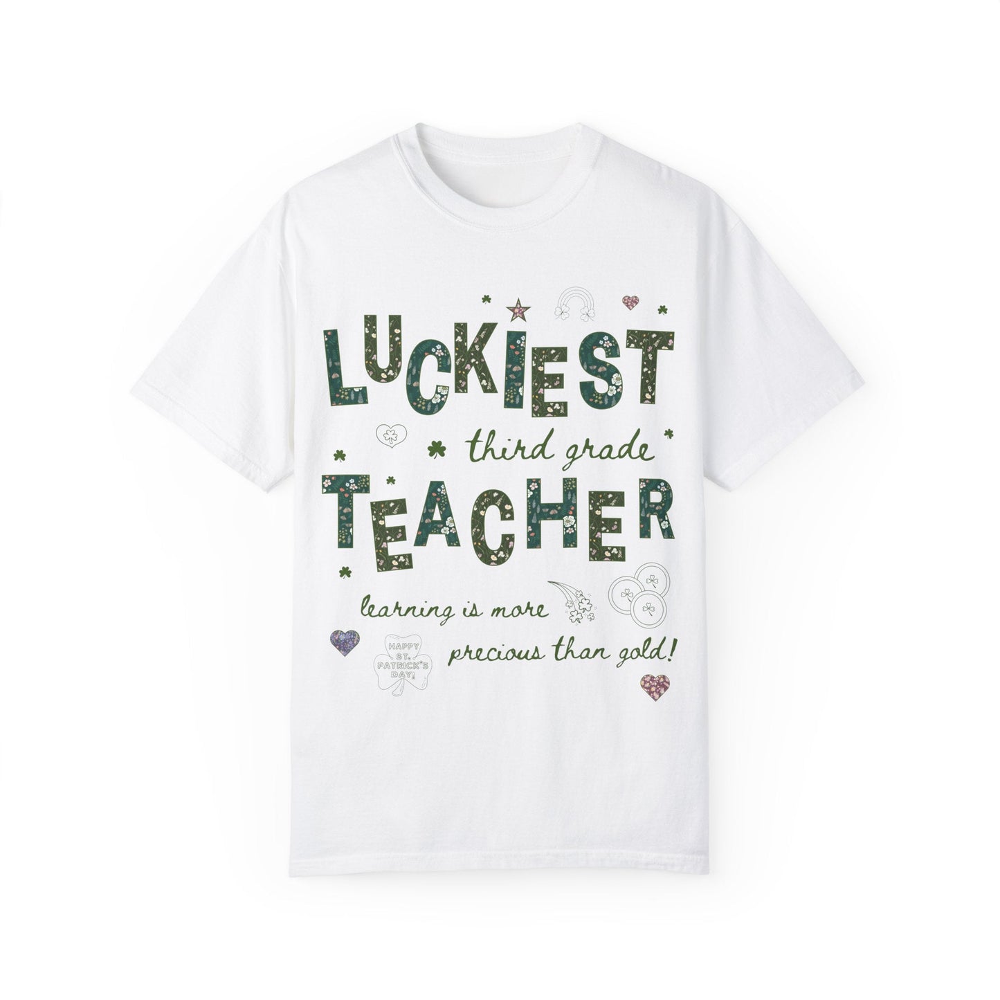 Luckiest Third Grade Teacher Tee Shirt