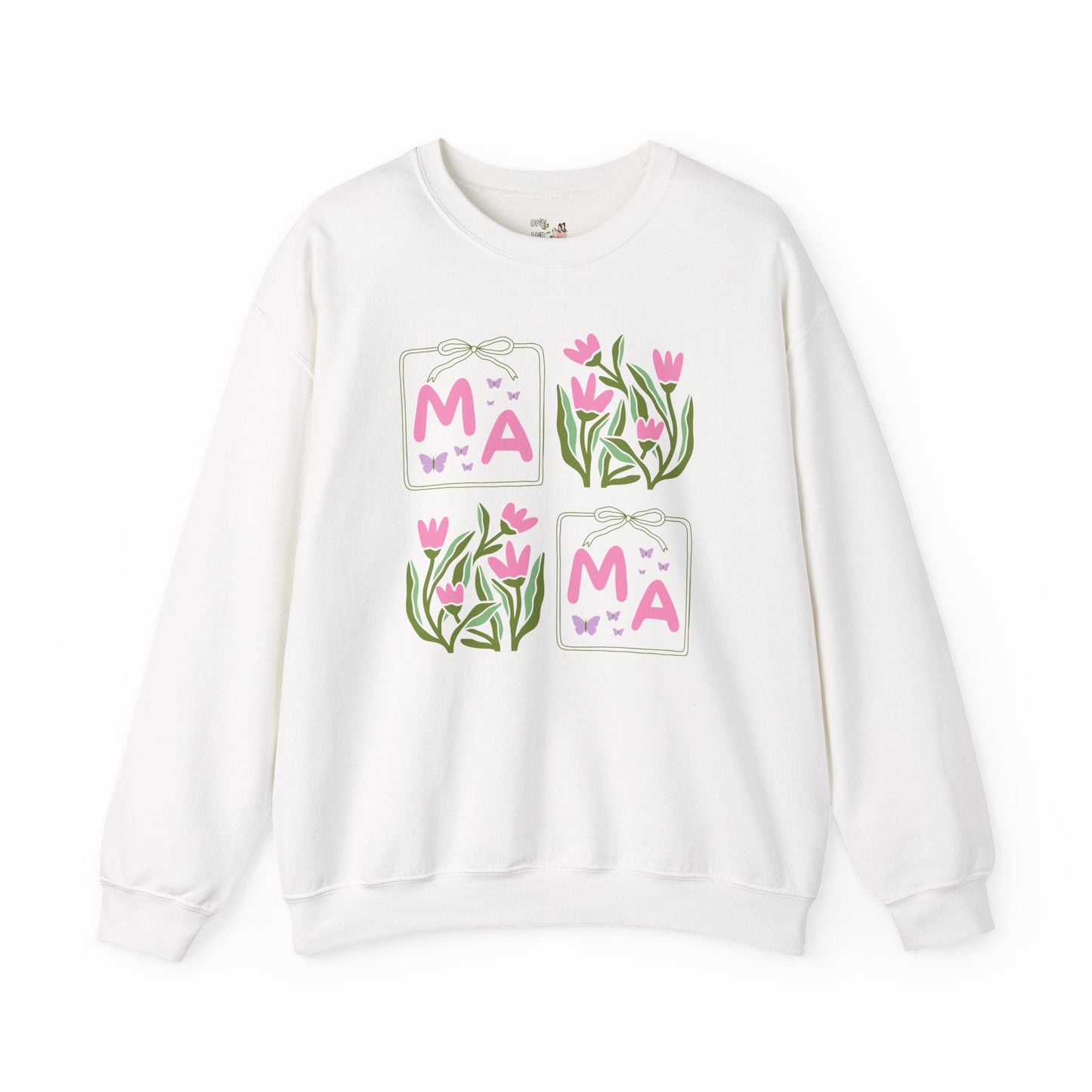 Mama Floral Sweatshirt with Butterflies