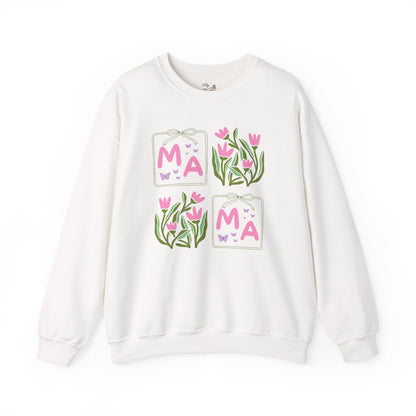 Mama Floral Sweatshirt with Butterflies