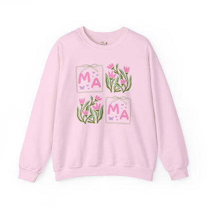 Mama Floral Sweatshirt with Butterflies