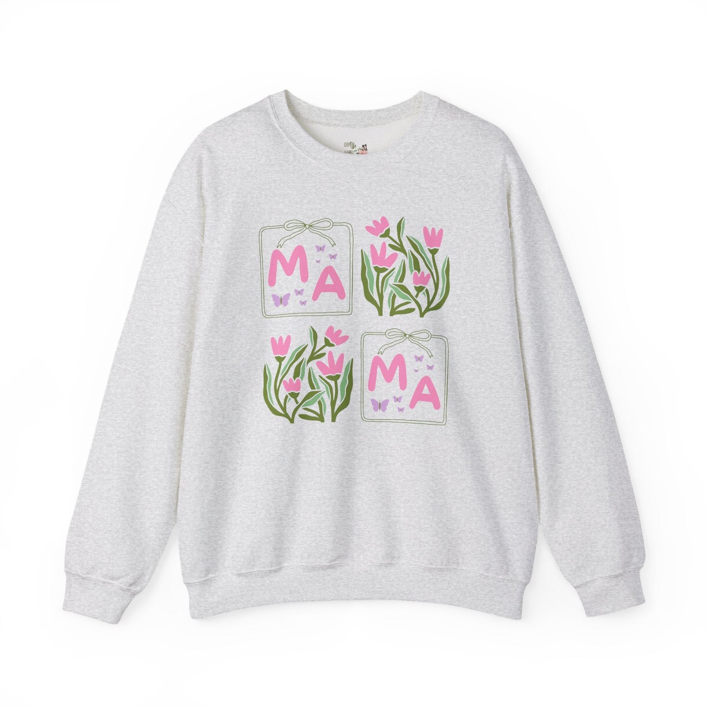 Mama Floral Sweatshirt with Butterflies