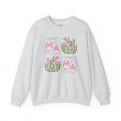 Mama Floral Sweatshirt with Butterflies