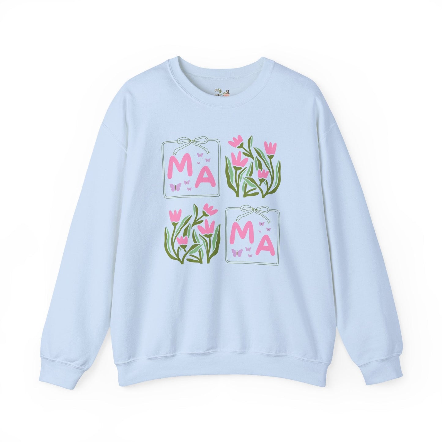 Mama Floral Sweatshirt with Butterflies