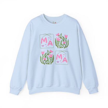 Mama Floral Sweatshirt with Butterflies