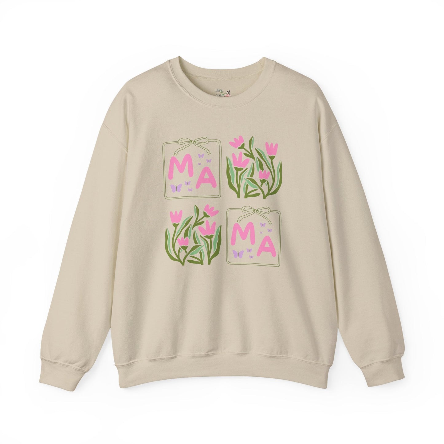 Mama Floral Sweatshirt with Butterflies
