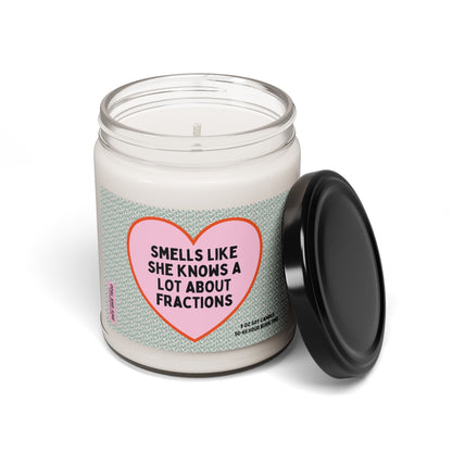 Math Teacher Candle: Fractions