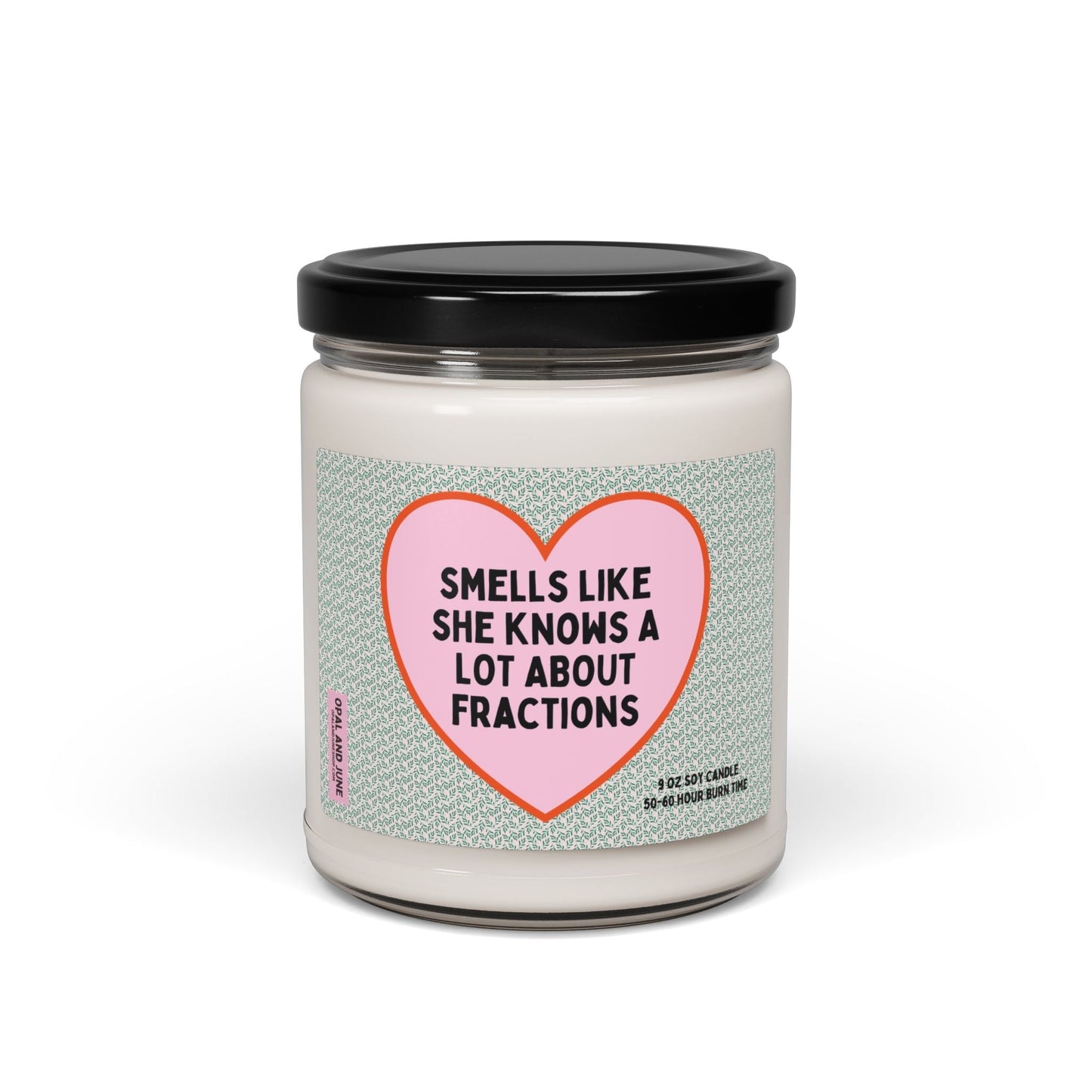 Math Teacher Candle: Fractions