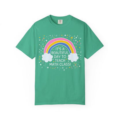 Math Teacher Tee with Stars