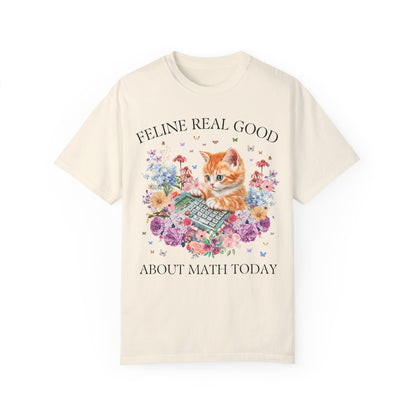 Math Teacher Cat T-Shirt