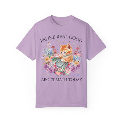 Math Teacher Cat T-Shirt