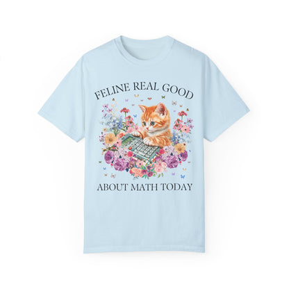 Math Teacher Cat T-Shirt