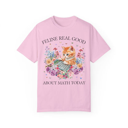 Math Teacher Cat T-Shirt