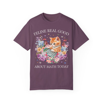 Math Teacher Cat T-Shirt