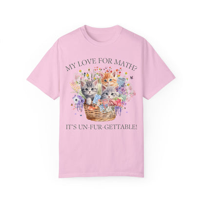 Math Teacher Tee Shirt with Cats