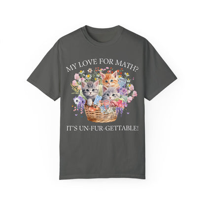Math Teacher Tee Shirt with Cats