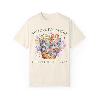 Math Teacher Tee Shirt with Cats