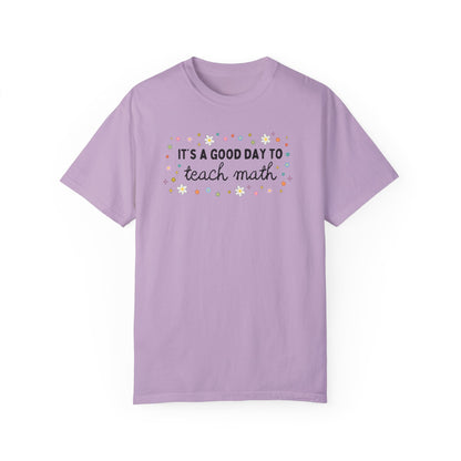 Colorful Floral Math Teacher Tee Shirt