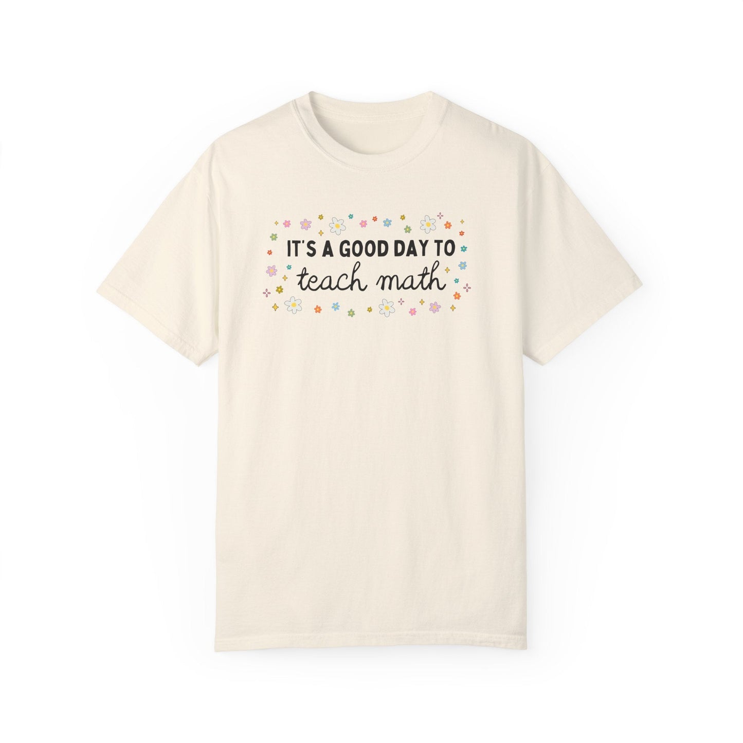 Colorful Floral Math Teacher Tee Shirt