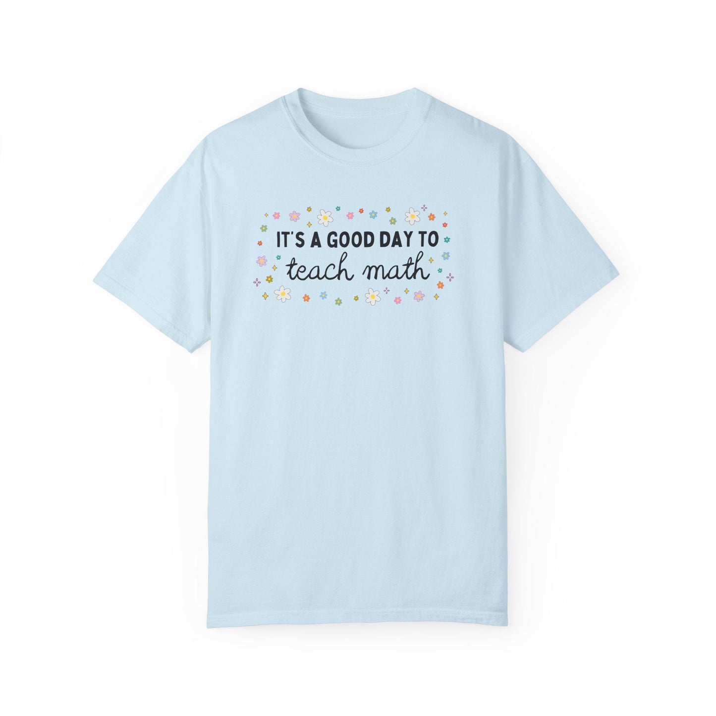 Colorful Floral Math Teacher Tee Shirt