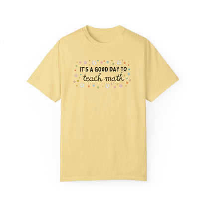 Colorful Floral Math Teacher Tee Shirt