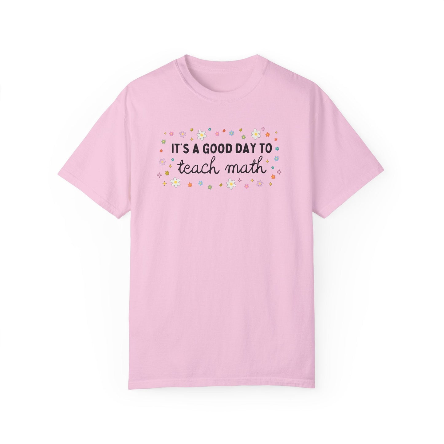Colorful Floral Math Teacher Tee Shirt