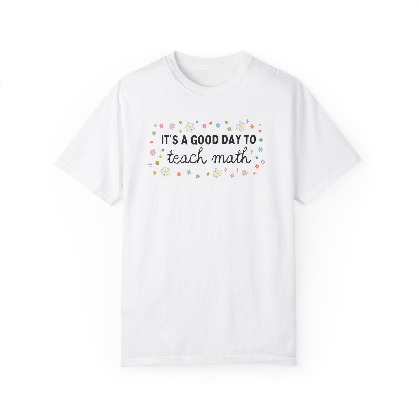 Colorful Floral Math Teacher Tee Shirt