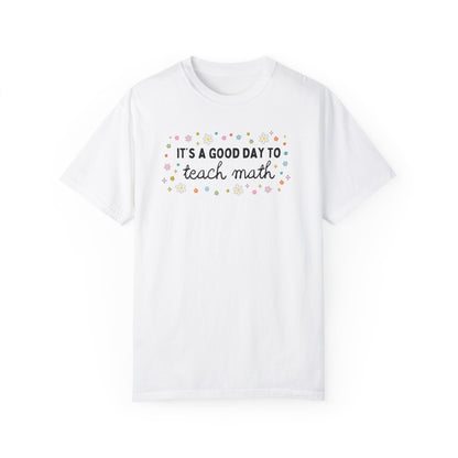 Colorful Floral Math Teacher Tee Shirt