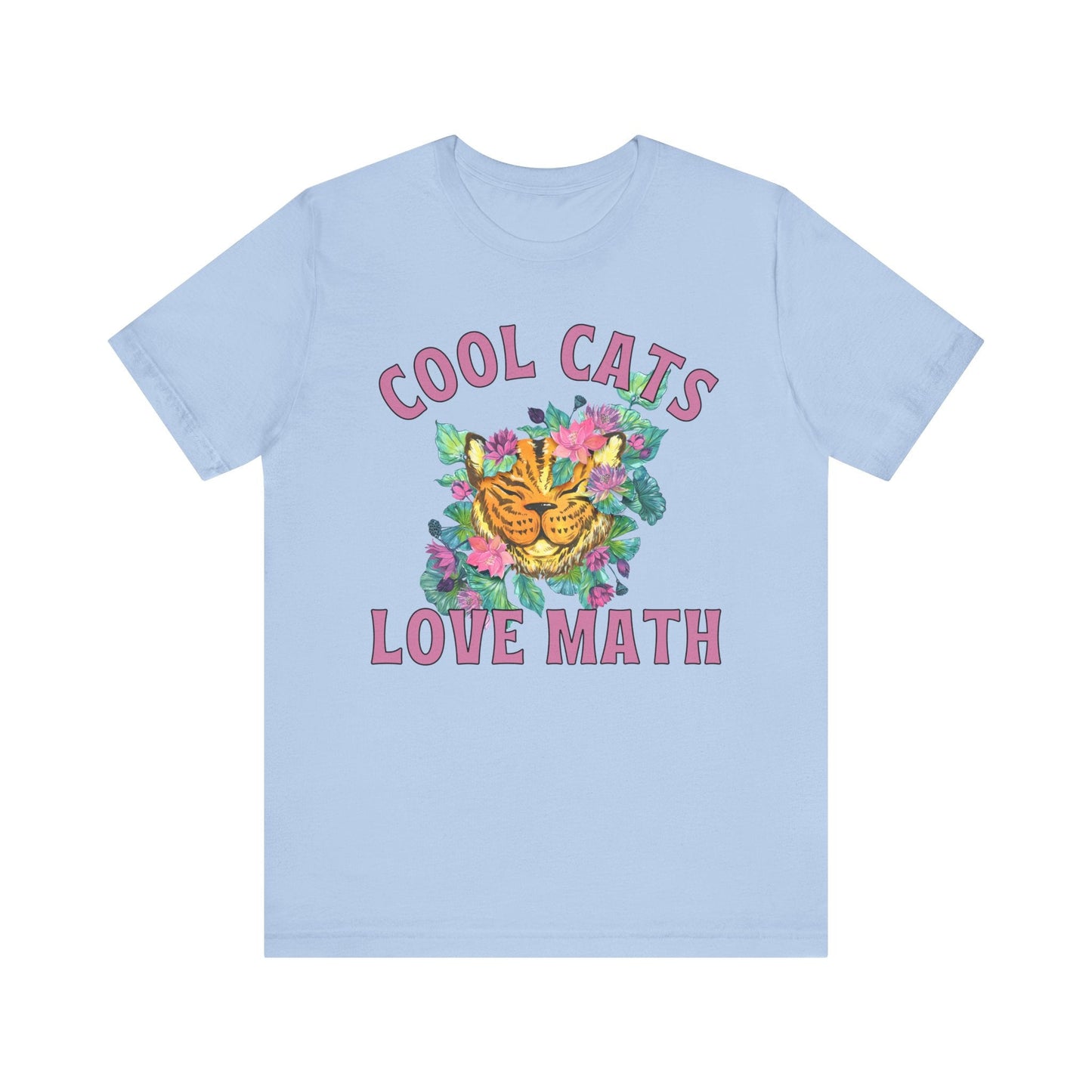 Math Tee Shirt: Cool Cats Love Math