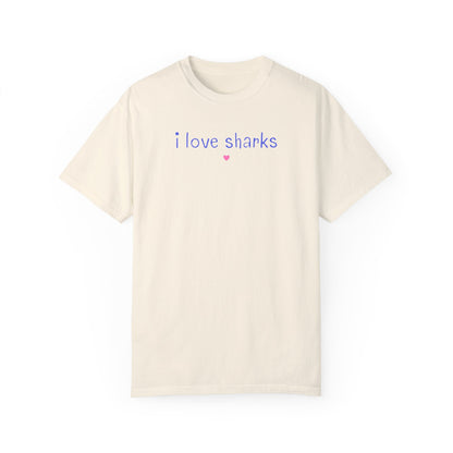 Minimalist Shark Tee: I Love Sharks