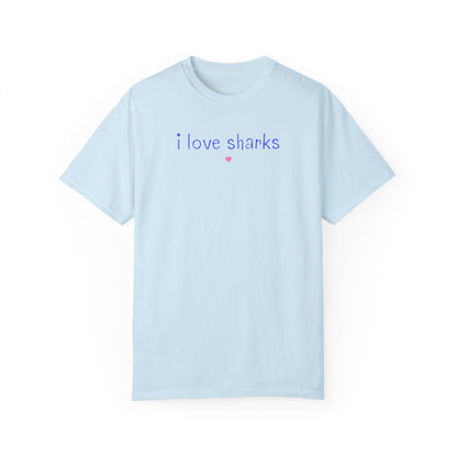 Minimalist Shark Tee: I Love Sharks