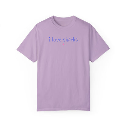 Minimalist Shark Tee: I Love Sharks