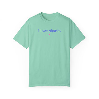 Minimalist Shark Tee: I Love Sharks