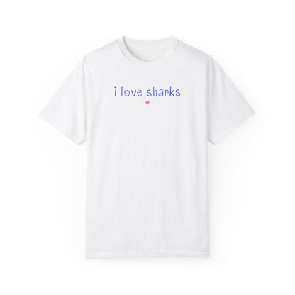 Minimalist Shark Tee: I Love Sharks