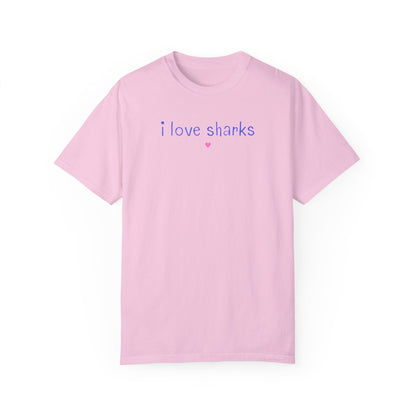 Minimalist Shark Tee: I Love Sharks