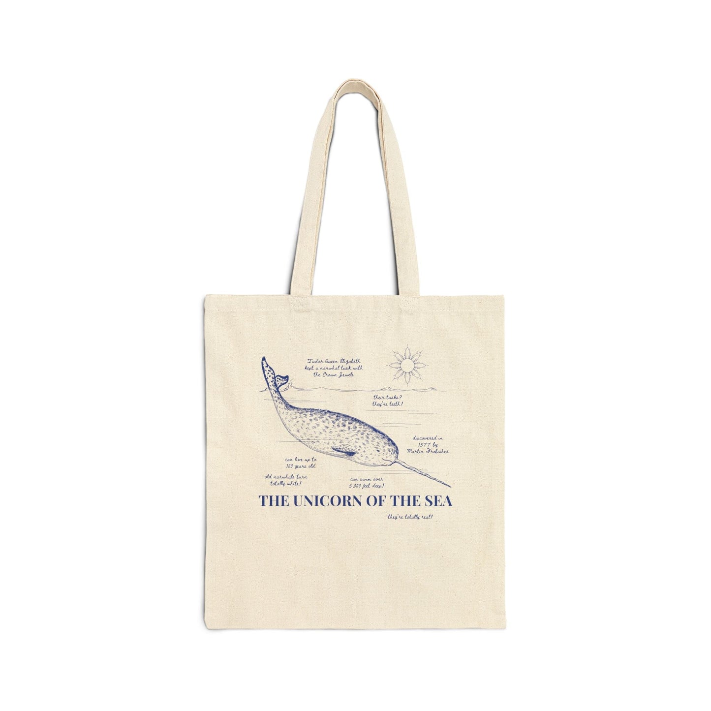 Narwhal Facts Tote Bag